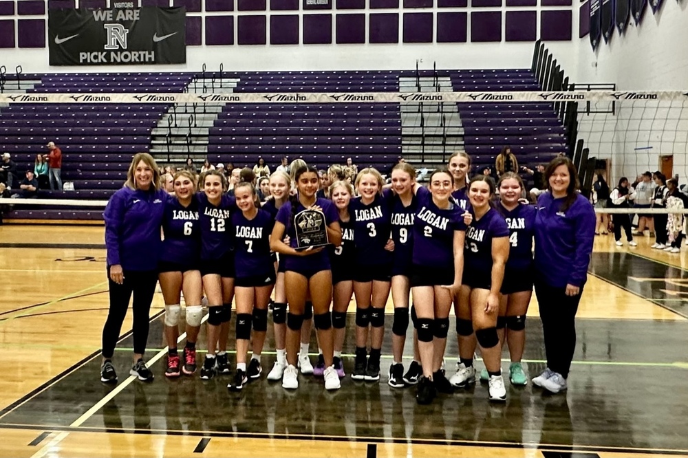 7th grade volleyball finishes 3rd in pickerington tournament logan
