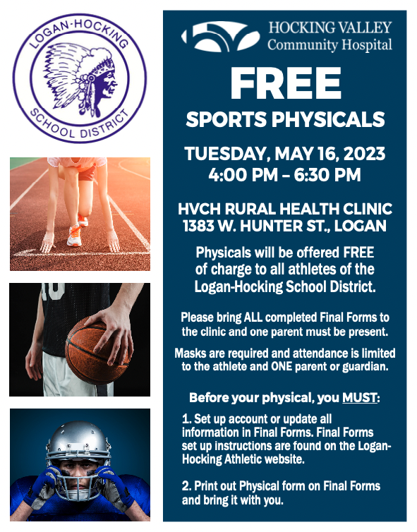 HVCH Free Sports Physicals LoganHocking Local School District